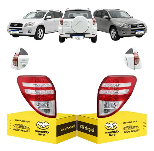 Par Lanterna Sinaleira Toyota Rav4 2009 2010 2011 2012 C/led Ambos Lados Cristal