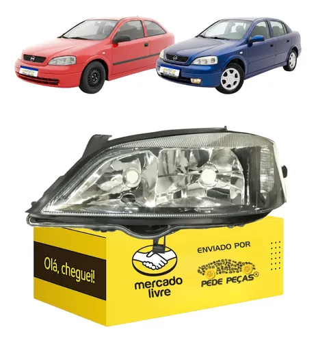 Farol Gm Astra 1998 99 00 01 2002 Máscara Negra Duplo Le Esquerdo/motorista