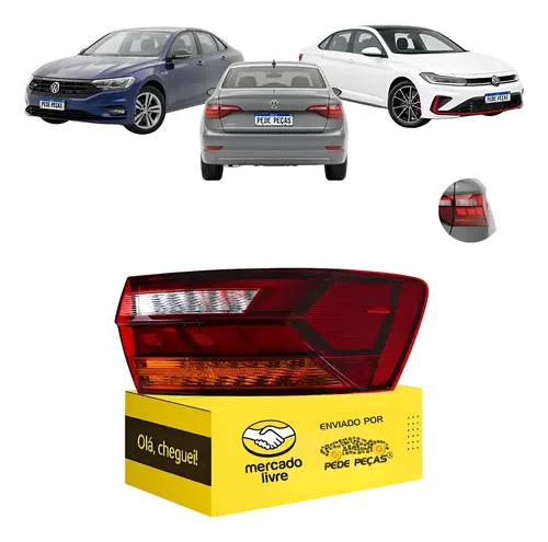 Lanterna Sinaleira Canto Jetta 2018 A 23 2024 Full Led L.d Direito/passageiro Vermelho