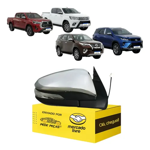 Retrovisor Direito Hilux Sw4 2016 17 18 19 A 2025 Retratil
