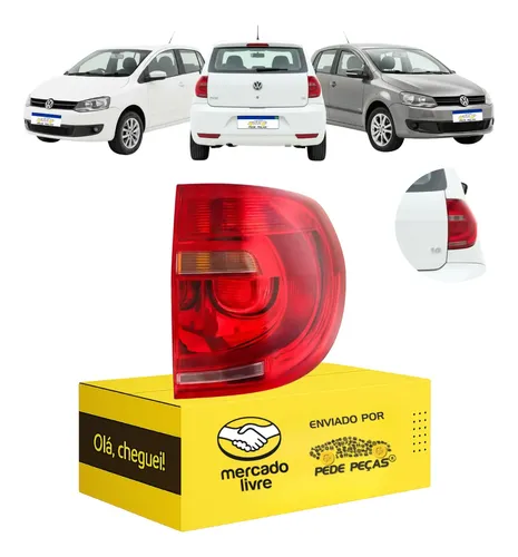 Lanterna Traseira Vw Fox Crossfox 2011 2012 2013 2014 Ld Direito/passageiro Tricolor