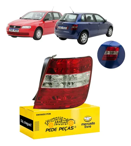 Lanterna Traseira Fiat Stilo 2002 2003 2004 2005 06 2007 Ld Direito/passageiro Vermelho Cristal