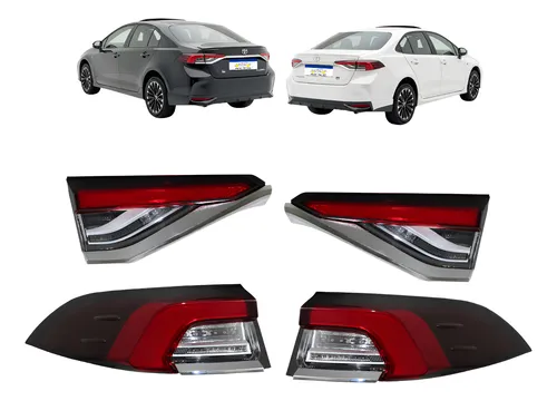 Kit Lanterna Sinaleira Corolla 2020 A 2024 2025 2026 Nova Ambos Lados Vermelho
