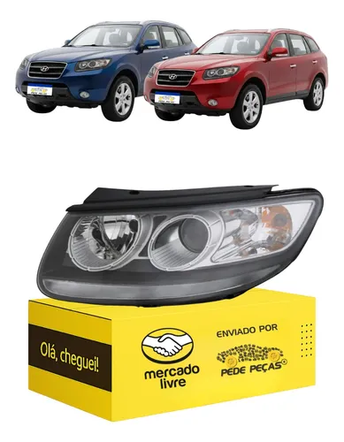 Farol Santa Fé 2007 2008 2009 Máscara Negra Pisca Cristal Le Esquerdo/motorista