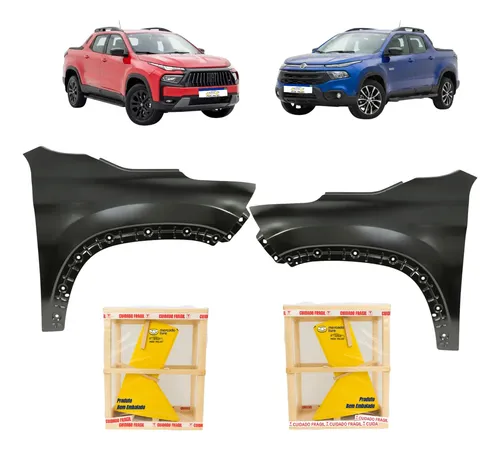 Par Paralama Fiat Toro 2016 2017 2018 2019 2020 A 2026 Novo