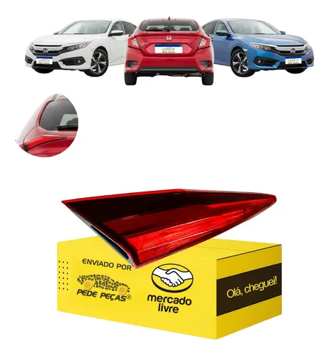Lanterna Honda Civic G10 2017 2018 2019 2020 2021 Novo L.e Esquerdo/motorista Cristal