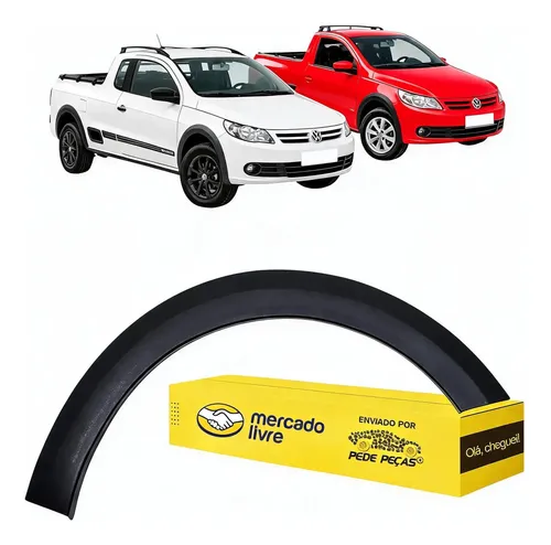 Moldura Paralama Saveiro G5 Trend 2010 A 2013 Ld Preto