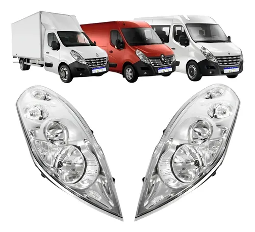 Farol Renault Master 2013 2014 2015 2016 2017 A 2022 Cromado
