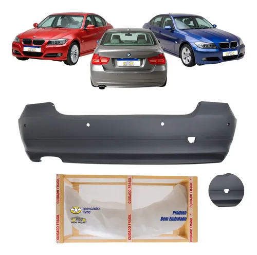 Parachoque Traseiro Bmw 320i 325i 2009 10 11 2012 C/f Sensor