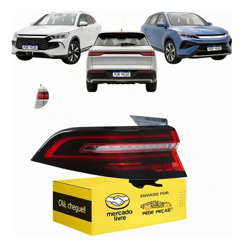 Lanterna Sinaleira Canto Byd Song Pro 2024 25 26 2027 Le Esquerdo/motorista Vermelho/cristal
