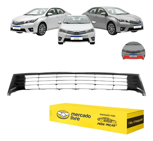 Grade Inferior Do Parachoque Toyota Corolla 2015 A 2017 Nova Preto Fosco