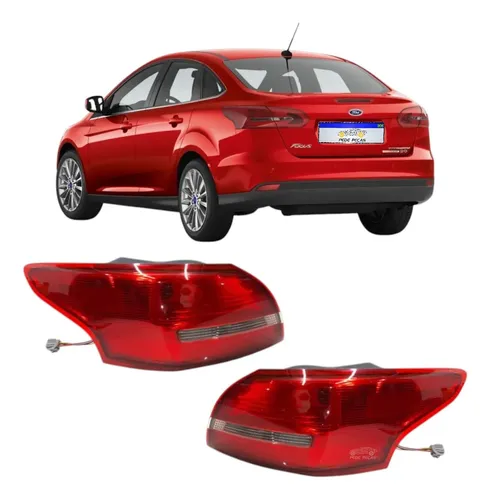 Par Lanterna Traseira Ford Focus Sedan 2016 2017 18 19 Novo Ambos Lados Vermelho