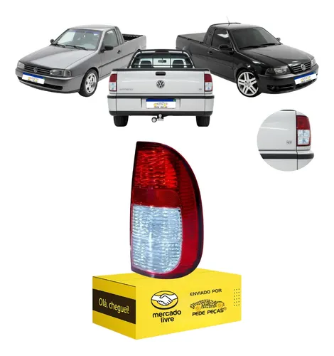 Lanterna Traseira Saveiro 1998 99 2000 01 02 03 04 2005 Ld Direito/passageiro Vermelho Cristal