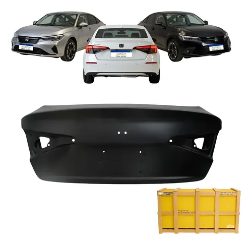 Tampa Traseira Honda Civic G11 2022 2023 2024 Novo Preto