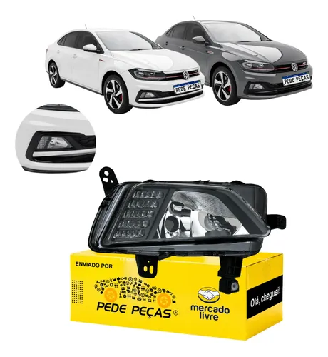 Farol Milha Auxiliar Vw Virtus Gts 2018 19 A 2022 C/led Ld Cristal