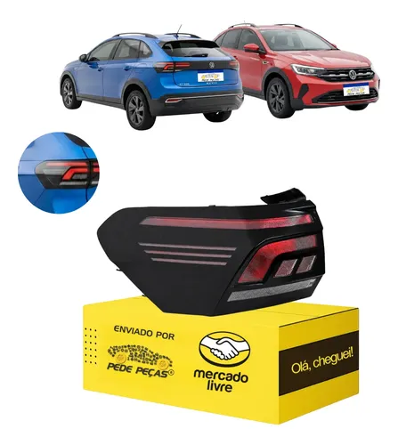 Lanterna Vw Nivus 2020 21 22 23 24 25 2026 C/led Nova L.e Esquerdo/motorista Fumê