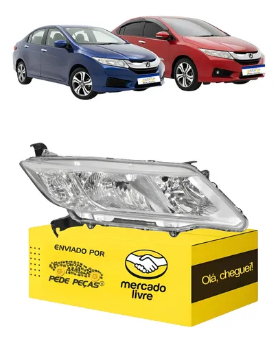 Farol Sinaleira Honda City 2015 2016 2017 Cromado Manual Ld Direito/passageiro