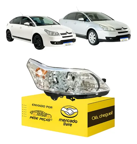 Farol Citroen C4 Pallas Hatch 2007 2008 2009 A 2013 Duplo Ld Direito