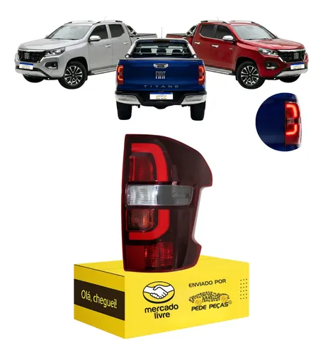 Lanterna Fiat Titano Ranch 2025 2026 Com Led Ld Direito/passageiro Vermelho