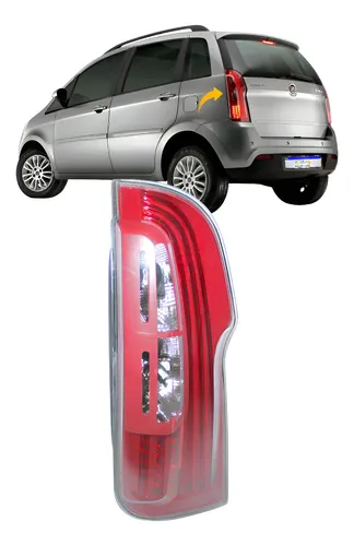 Lanterna Fiat Idea 2011 2012 2013 2014 2015 2016 Led L.e Esquerdo Vermelho