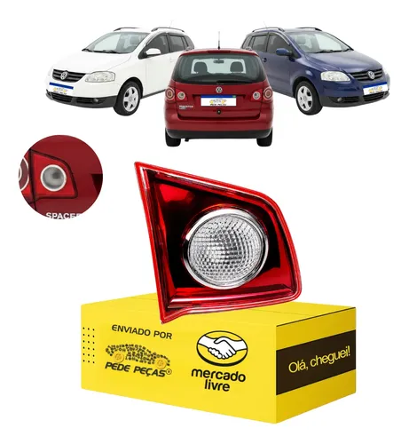 Lanterna Tampa Malas Vw Spacefox 2006 07 A 2010 Cristal Le Esquerdo/motorista Vermelho Cristal
