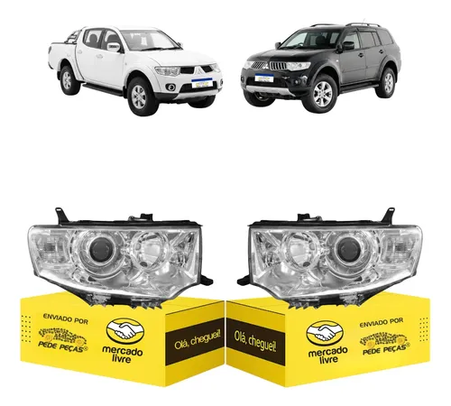 Par Farol Mitsubishi Pajero Dakar 2013 A 2017 Novo Ambos Lados