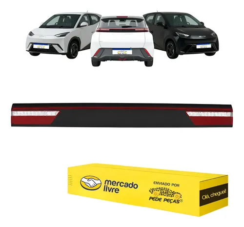 Lanterna Traseira Central Byd Dolphin Mini 2024 2025 2026 Ambos Lados Cristal