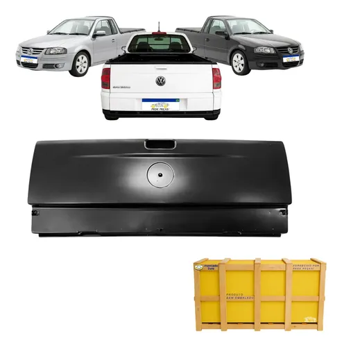 Tampa Traseira Volkswagen Saveiro G4 2005 06 07 08 2009 Preto Liso Para Pintura