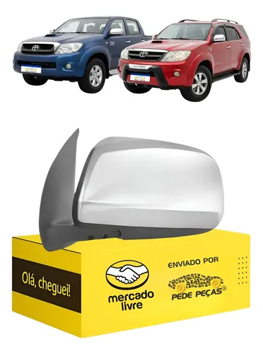 Retrovisor Eletrico Hilux 2005 A 2011 Cromado S/pisca Novo