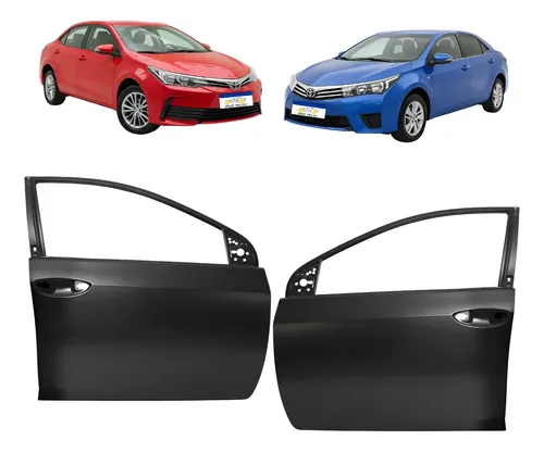 Par Porta Dianteira Toyota Corolla 2015 2016 2017 2018 2019 Dianteira Ambos Os Lados Preto