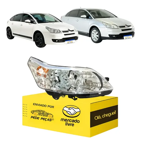 Farol Citroen C4 Pallas 2007 2008 2009 2010 2011 12 2013 Ld Direito/passageiro