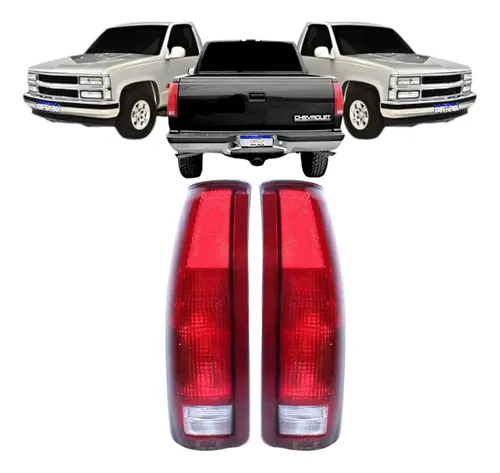 Par Lanterna Chevrolet Silverado Americana 1997 1998 A 2002 Ambos Lados Vermelho