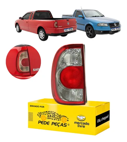 Lanterna Traseira Vw Saveiro G4 2006 2007 2008 2009 Fumê Le Esquerdo/motorista Vermelho/fumê