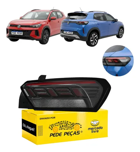 Lanterna Direita Volkswagen Tera 2025 2026 C/led Direito/passageiro Fumê