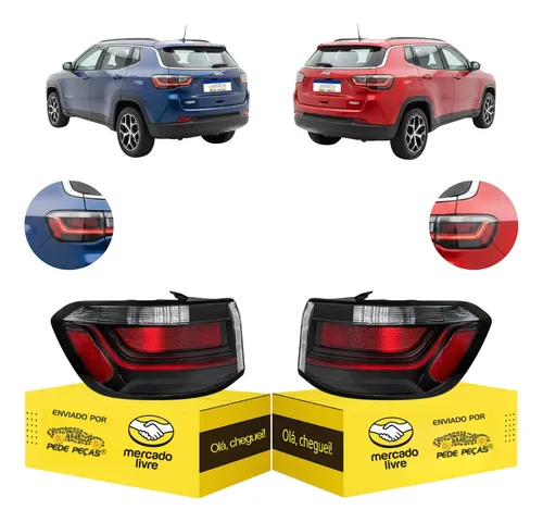 Par Lanterna Traseira Canto Jeep Compass 2022 A 2026 C/led Ambos Lados