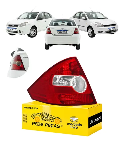 Sinaleira Traseira Ford Fiesta Sedan 2003 04 05 06 A 2010 Le Esquerdo/motorista Vermelho Cristal