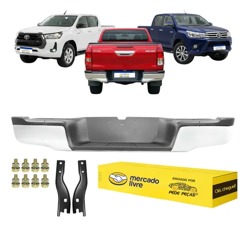 Parachoque Traseiro Toyota Hilux 2016 2017 2018 2019 20 2021