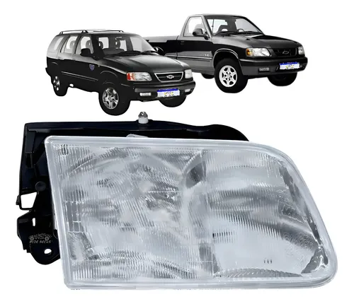 Farol S10 Blazer Std Dlx Executive 1995 A 2000 Cromado Ld Direito/passageiro