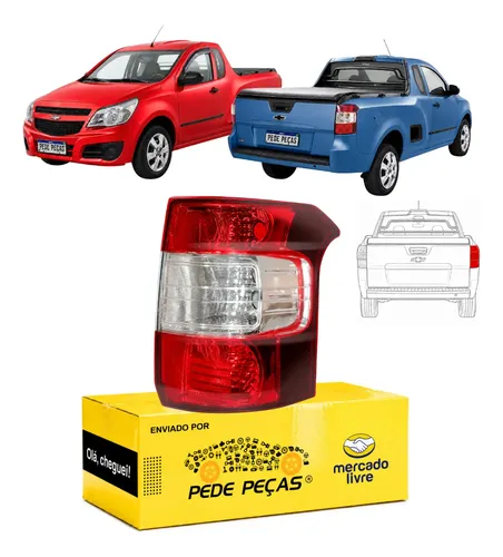 Sinaleira Traseira Gm Montana 2011 A 2021 Combo Sport Ld Direito/passageiro Vermelho