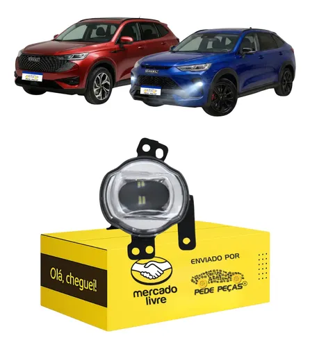 Farol Milha Auxiliar Esquerdo Haval H6 Gt 2023 24 2026 Led Prateado