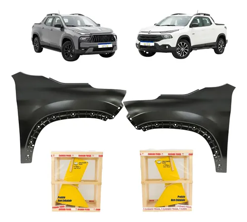 Par Paralama Fiat Toro 2016 2017 2018 2019 20 21 2022 A 2026