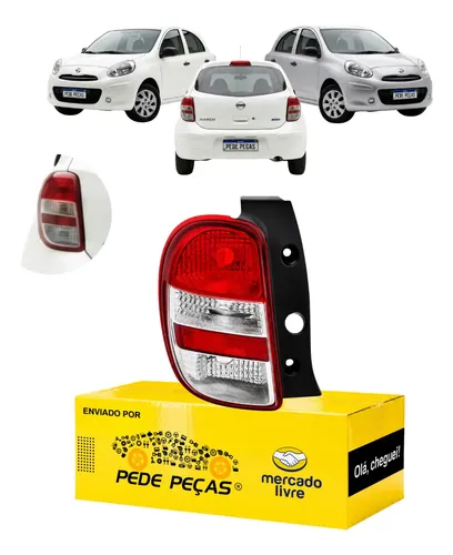 Lanterna Traseira Nissan March 2011 A 2014 S Sv Le Esquerdo/motorista Vermelho