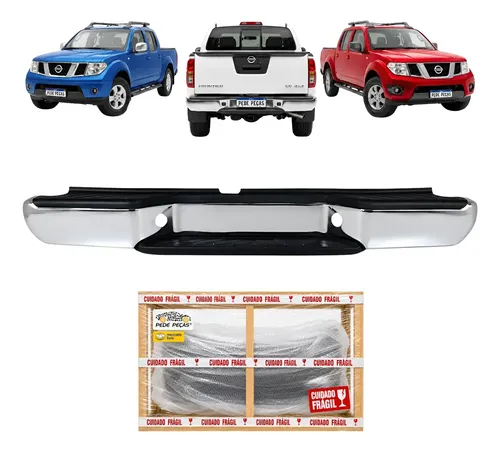 Parachoque Traseiro Nissan Frontier 2008 A 2016 Cromado S/f