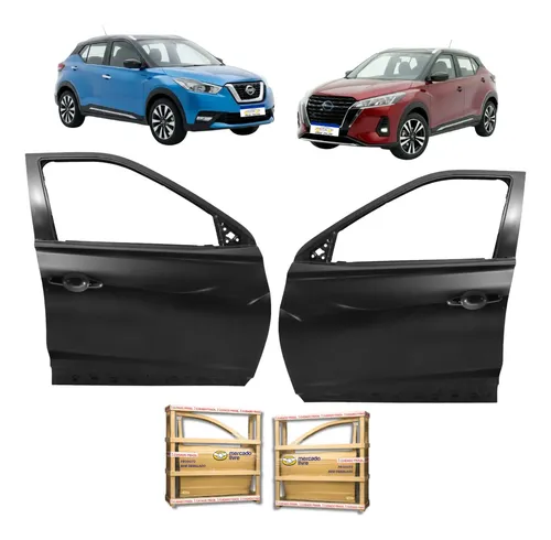 Par Porta Dianteira Kicks 2017 18 19 20 21 22 23 A 2025 Nova Dianteira Ambos Os Lados Preto