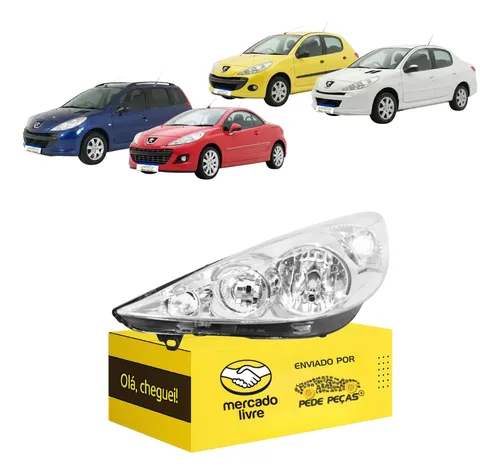 Farol Peugeot 207 2008 2009 2010 2011 2012 2013 2014 2015 Le Esquerdo