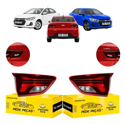 Par Lanterna Tampa Chevrolet Onix Sedan 2020 21 A 2025 S/led Ambos Lados