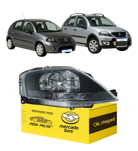 Farol Citroen C3 Xtr Glx Exclusive 2006 2007 2008 2009 2010