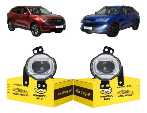 Par Farol Milha Auxiliar Haval H6 Gt 2023 24 2026 Led Novo Prateado