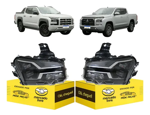 Par Farol Sinaleira Mitsubishi Triton 2026 Full Led Manual Ambos Lados