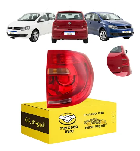 Lanterna Traseira Vw Crossfox Fox 2011 2012 2013 2014 Ld Direito/passageiro Tricolor